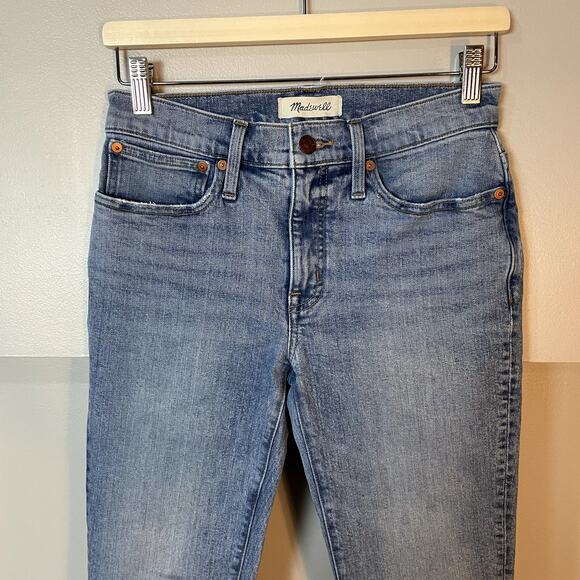 Madewell Tomboy Straight Jeans in Wright Wash Light Blue Denim Loose Fit Size 24 - Picture 3 of 16